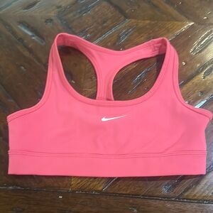 Nike Pink Racerback Sports Bra Moisture-Wicking